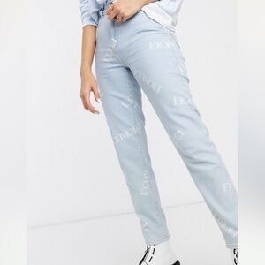 Fiorucci jeans with logo. Size 27 but runs very small like a 25! Greatcondition